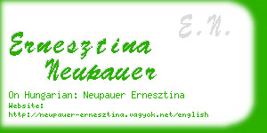 ernesztina neupauer business card